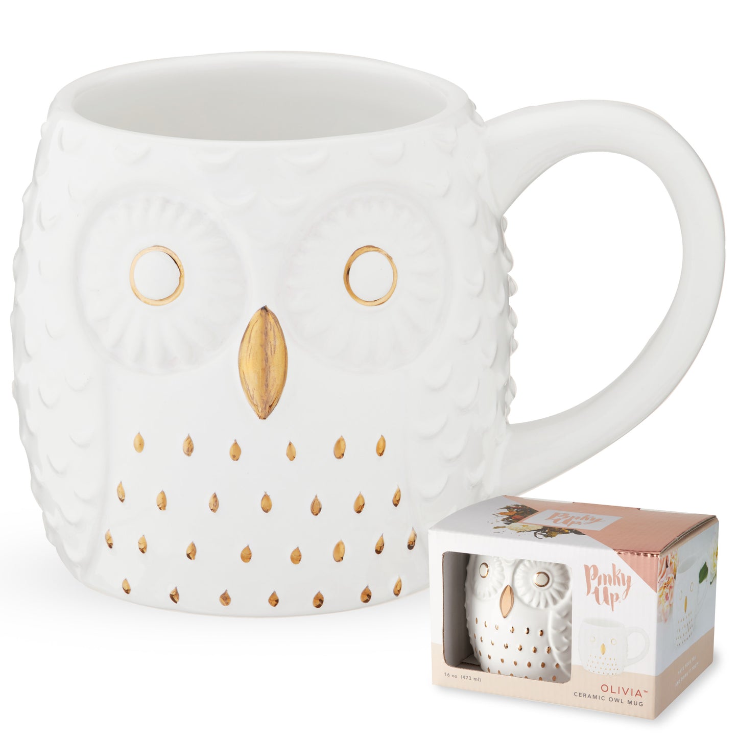 Olivia Ceramic Owl Mug by Pinky Up