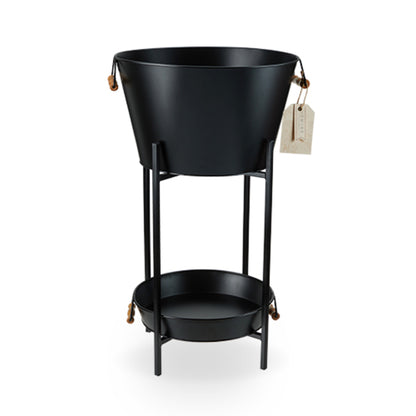 Black Beverage Tub with Stand & Tray by Twine Living®