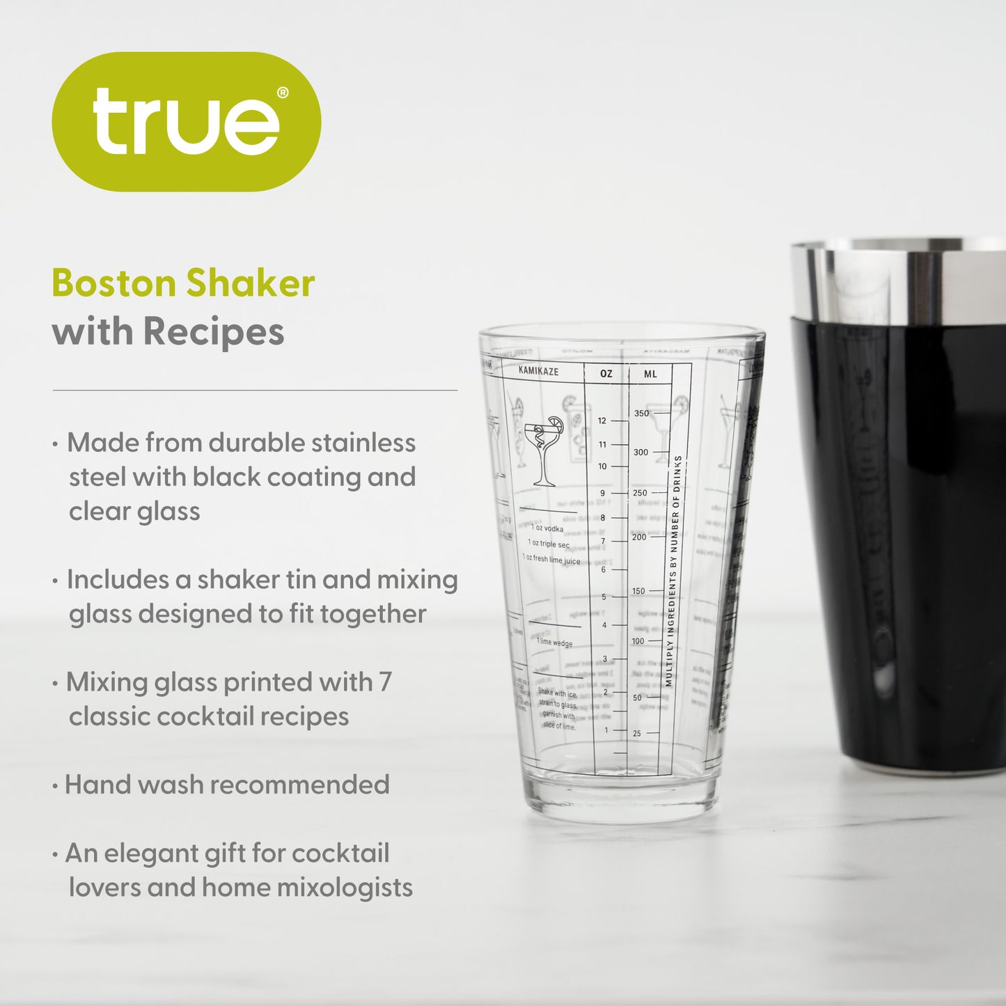 Boston Shaker with Recipes