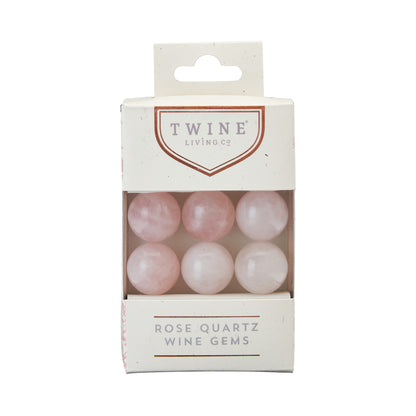 Rose Quartz Wine Gems Set of 6 by Twine®
