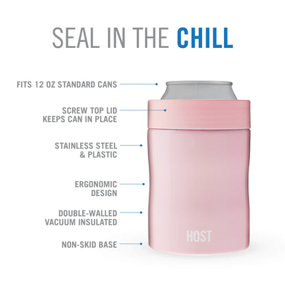 Stay-Chill Standard Can Cooler in Peony Pink