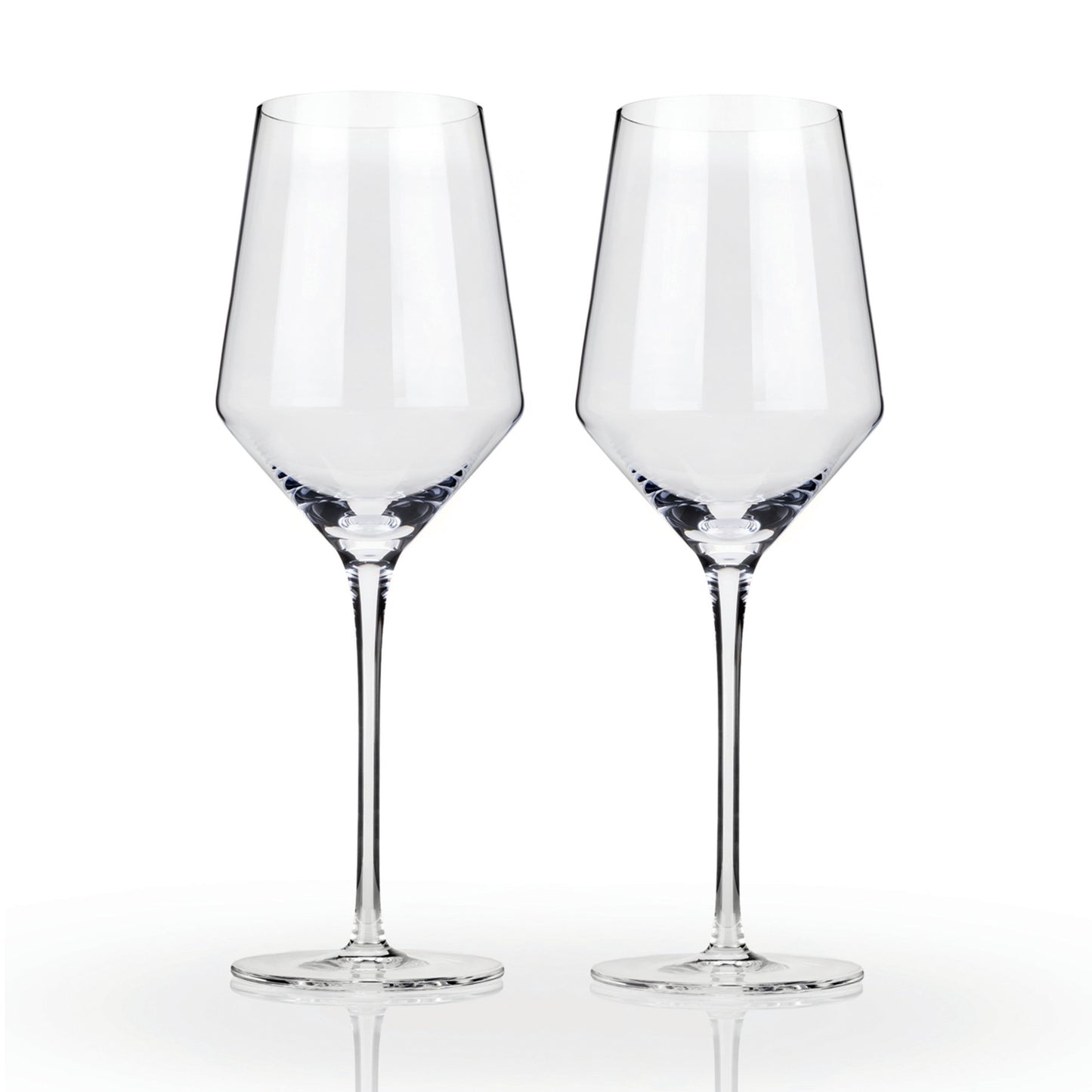 Angled Crystal Chardonnay Glasses by Viski®