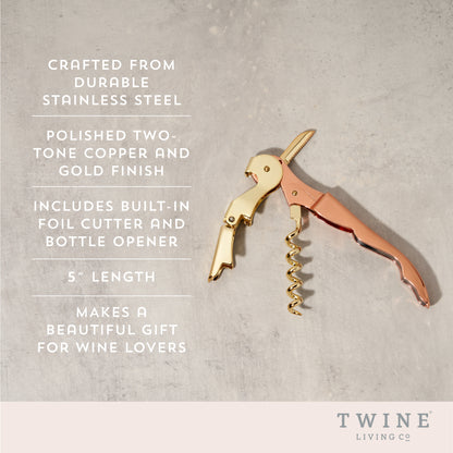 Copper and Gold Corkscrew by Twine®