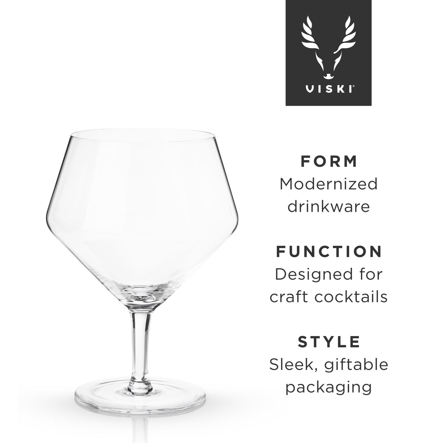 Angled Crystal Gin & Tonic Glasses (Set of 4) by Viski