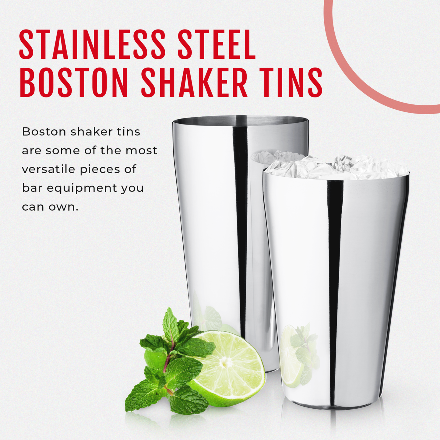 Stainless Steel Boston Shaker Tins