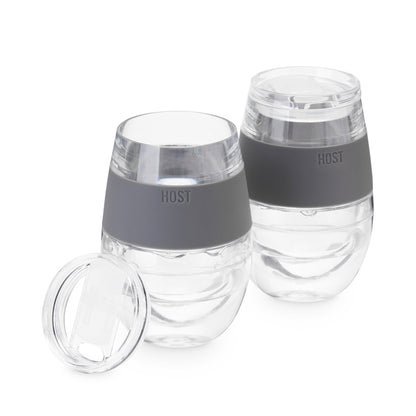 Wine FREEZE™ in Gray (set of 2) and lids (by HOST®