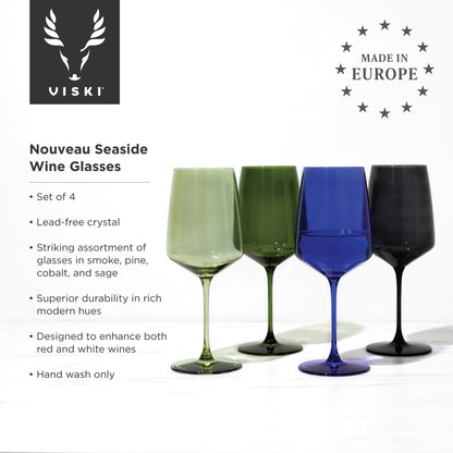 Reserve Nouveau Crystal Wine Glasses in Seaside