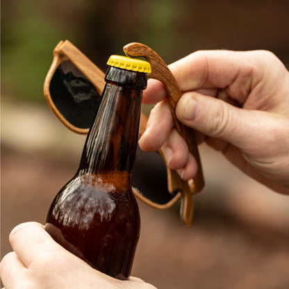 Faux Wood Bottle Opener Sunglasses