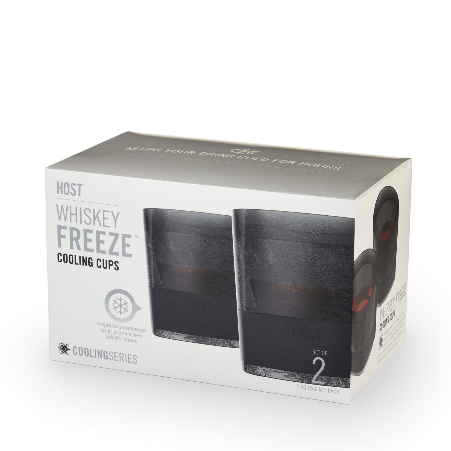 Whiskey FREEZE™ Cooling Cup in Smoke (set of 2) by HOST®