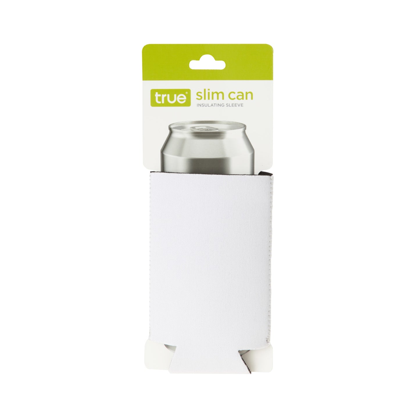 Slim Can Sleeve in White by True