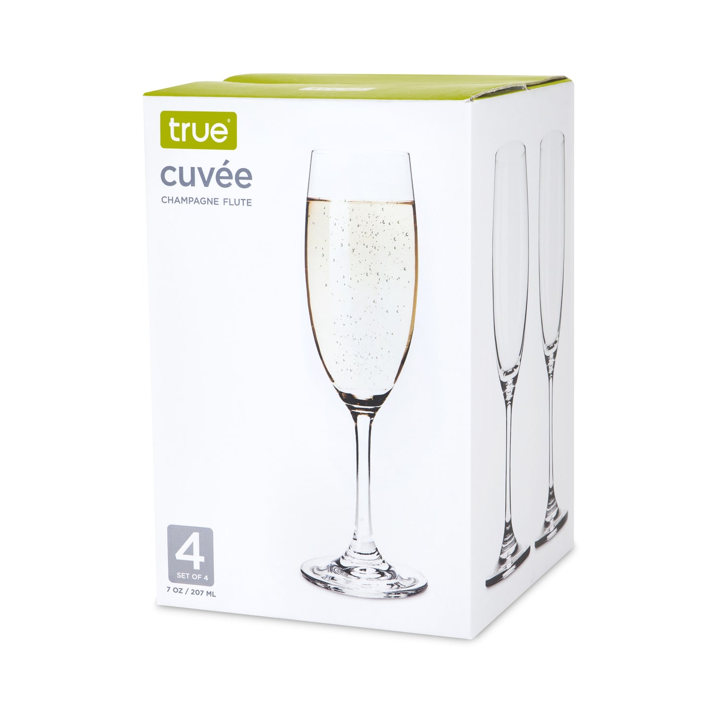 Cuvée Set of 4 Champagne Flutes by True