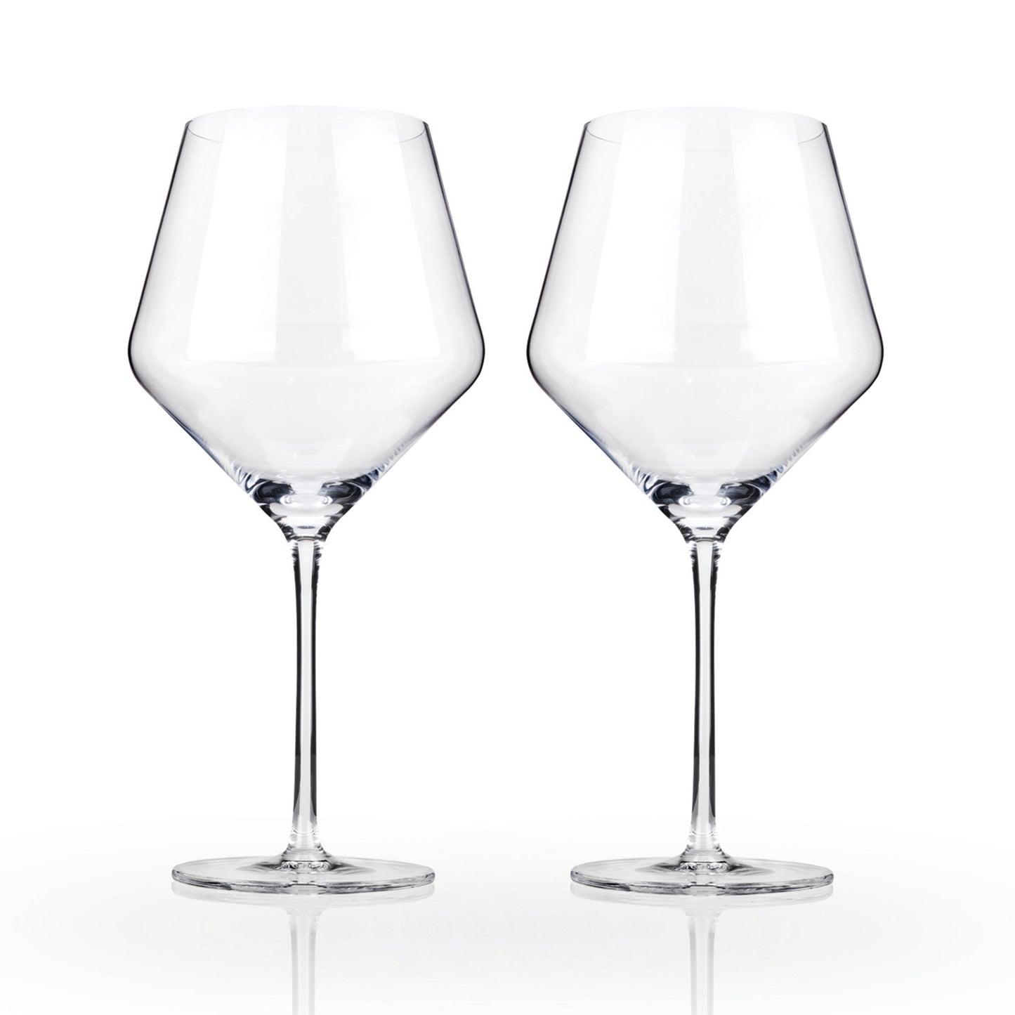 Angled Crystal Burgundy Glasses by Viski®