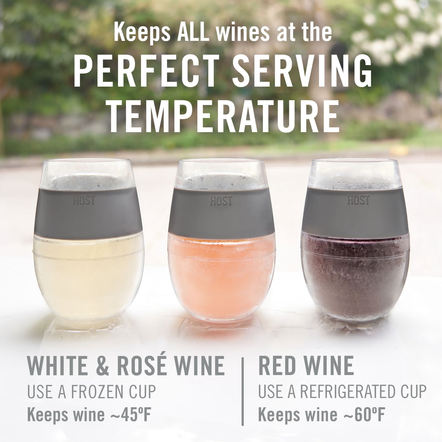 Wine FREEZE™ Cooling Cup in Marble Single