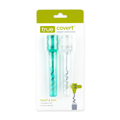 Covert Set of 2 Transparent Pocket Corkscrews in Asstd Color