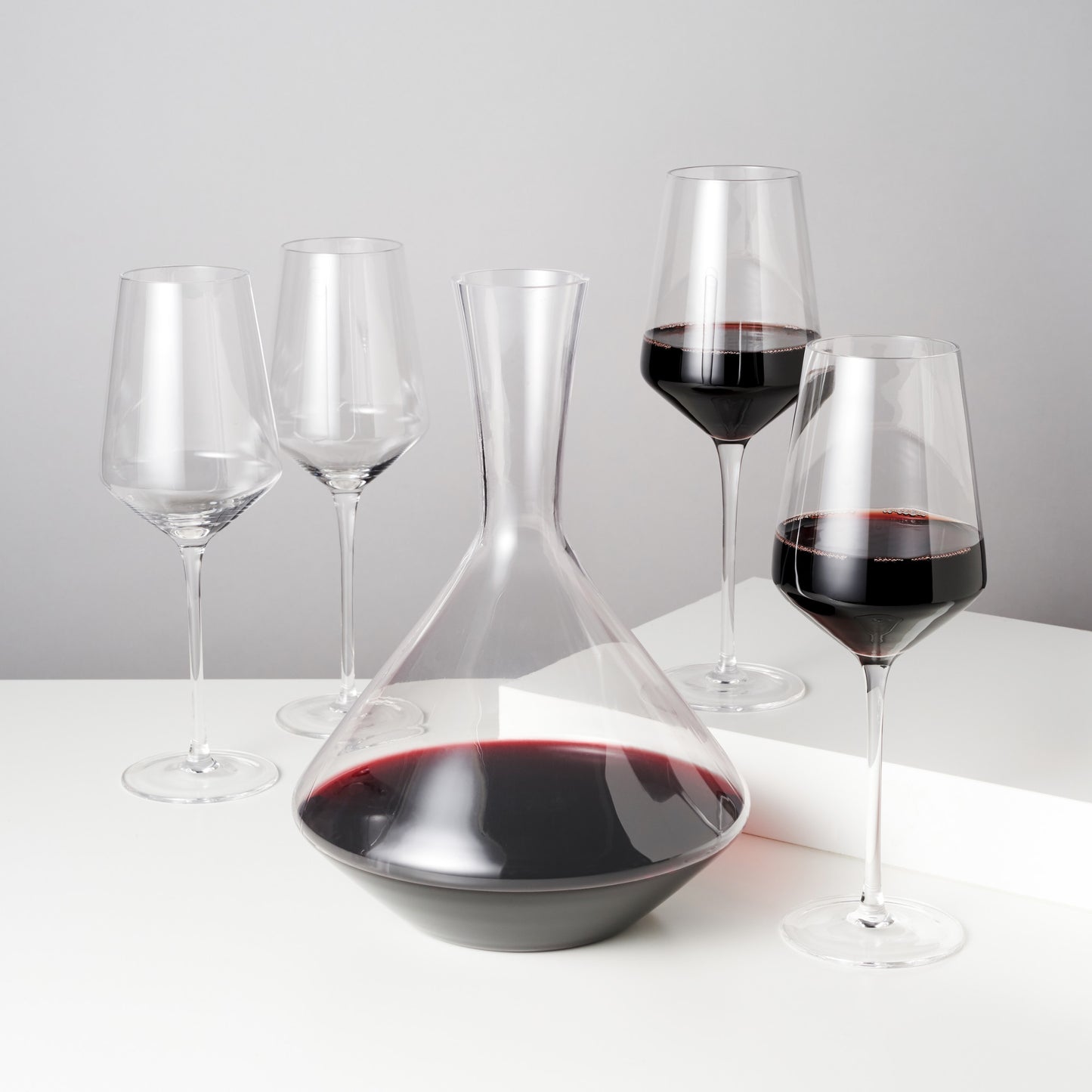 Angled Crystal Bordeaux Glasses by Viski & Decanter