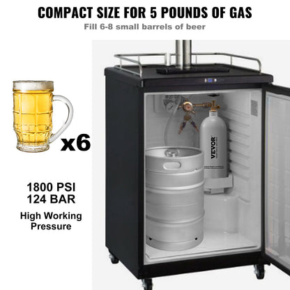 5 Lbs CO2 Tank Aluminum Gas Cylinder-2