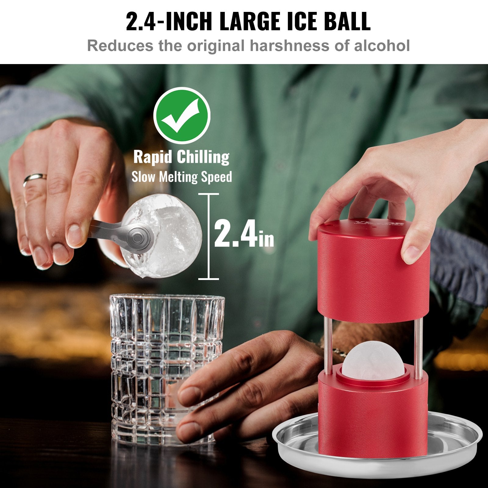 Ice Ball Press, 2.4" Red-2