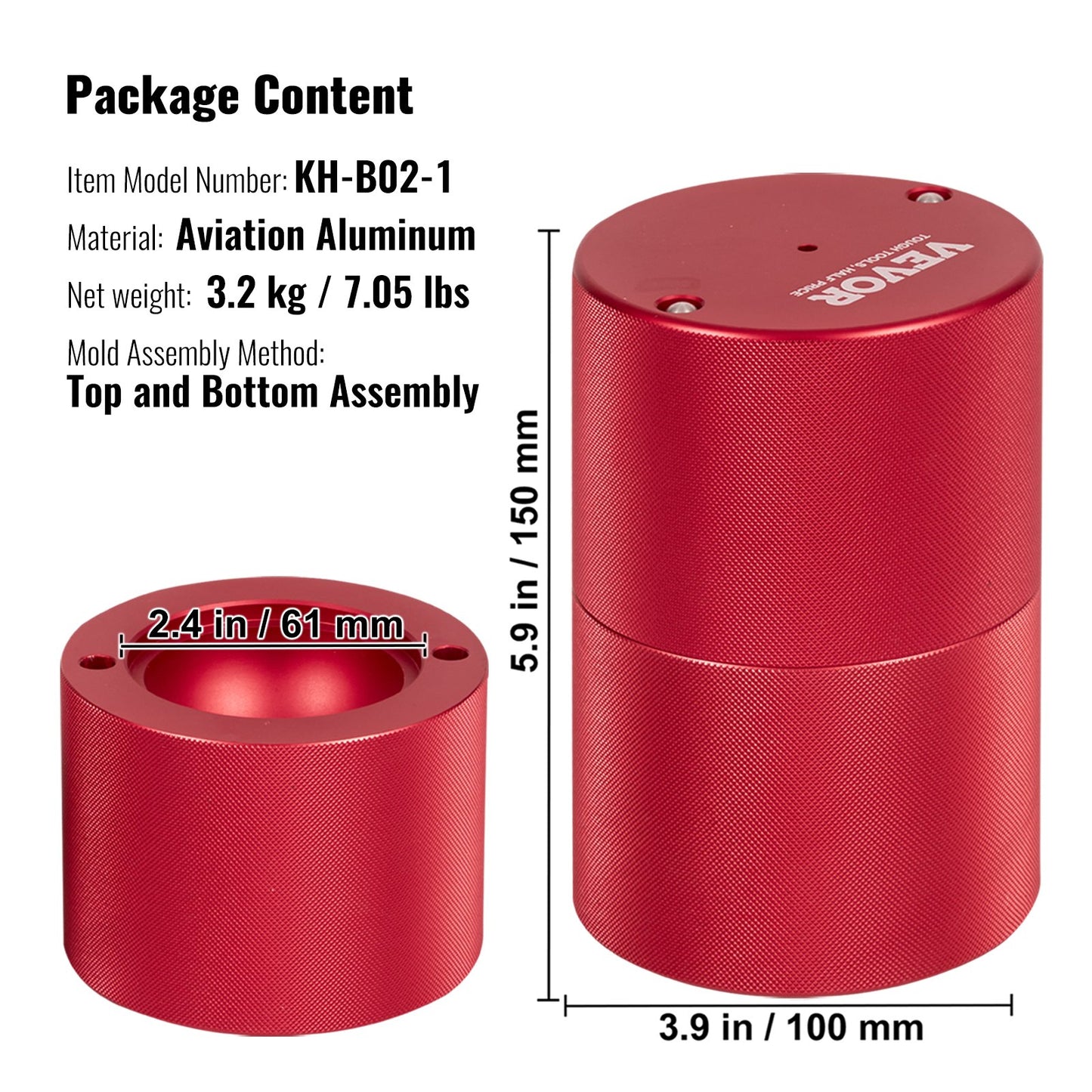 Ice Ball Press, 2.4" Red-5