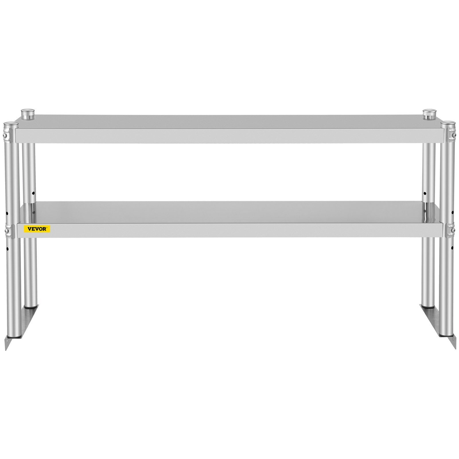 VEVOR Double Overshelf, Double Tier Stainless Steel Overshelf, 48 x 12 x 24 in Double Deck Overshelf, Height Adjustable Overshelf for Prep & Work Table in Kitchen, Restaurant-8
