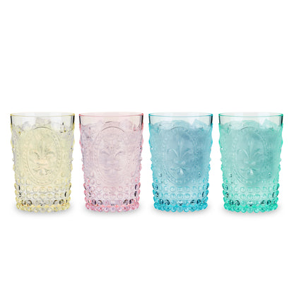 Shatterproof Embossed Tumbler Set of 4