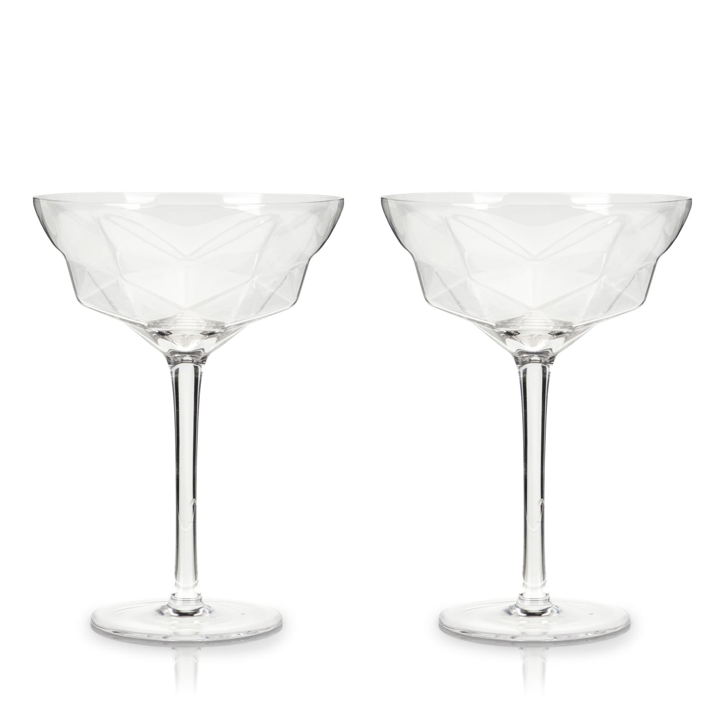 Faceted Martini Glasses by Viski