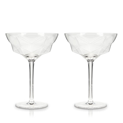 Faceted Martini Glasses by Viski