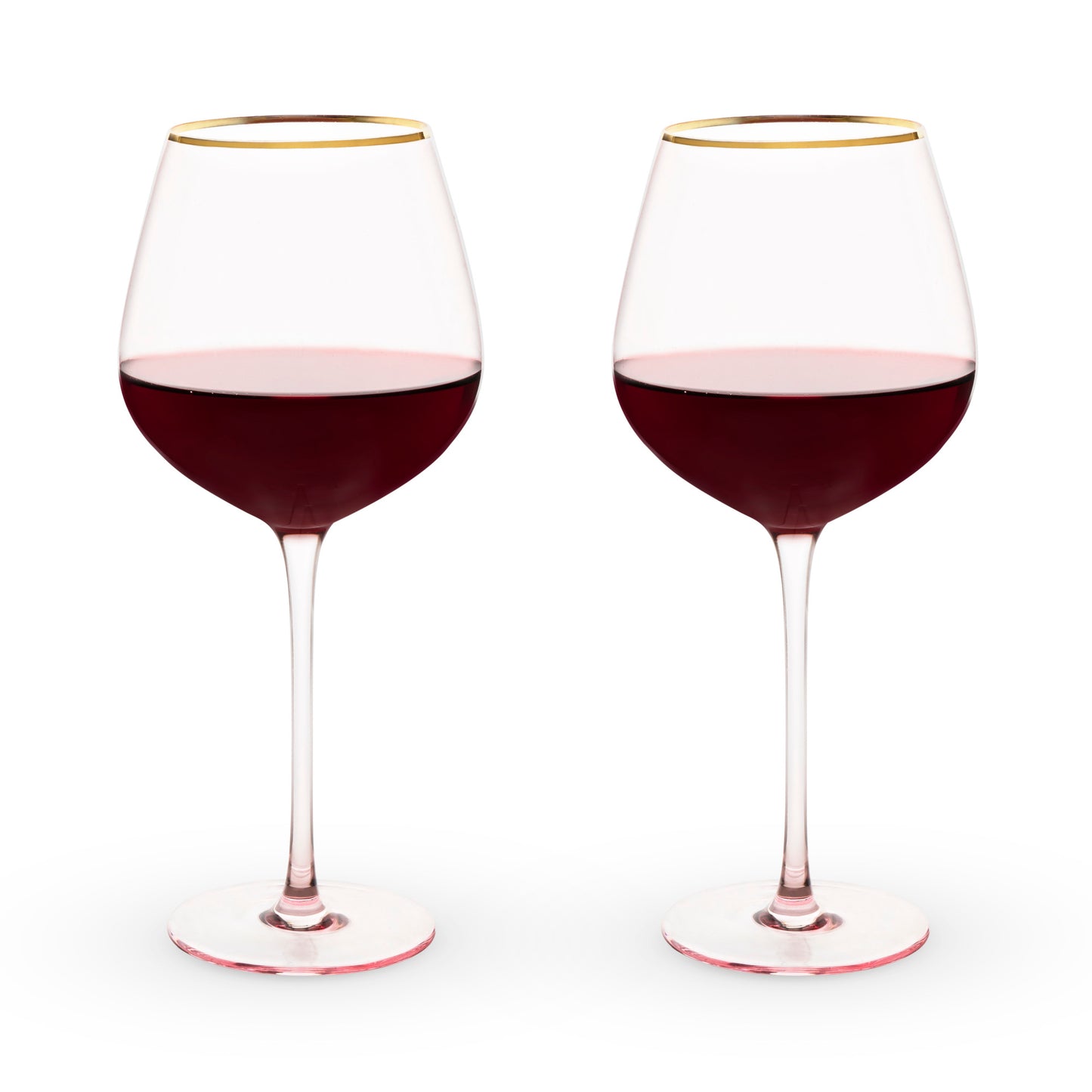 Rose Crystal Red Wine Glass Set by Twine®