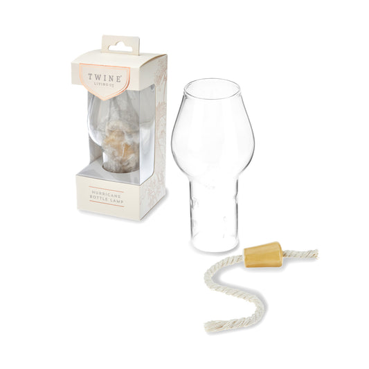 Glass Hurricane Bottle Lamp by Twine®-0