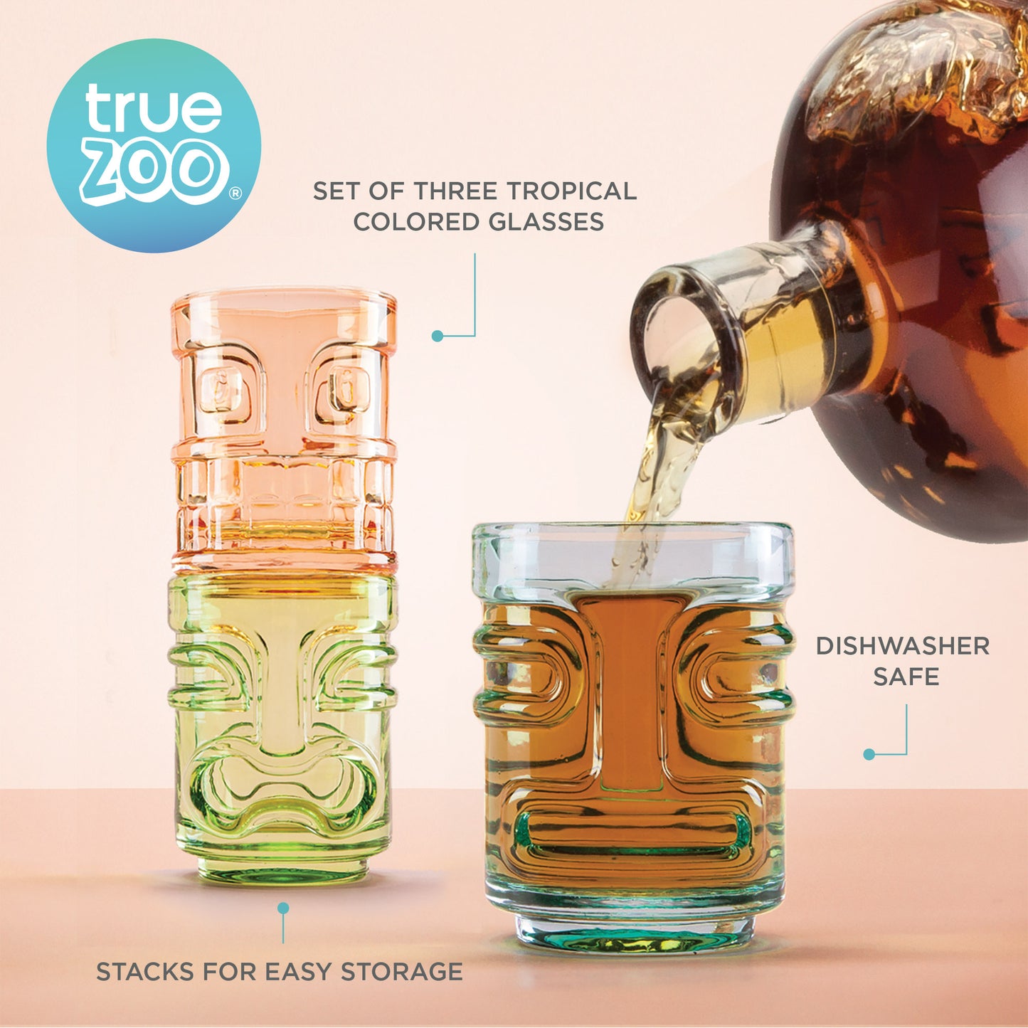 Tiki Trio™ Shot Glasses, Set of 3