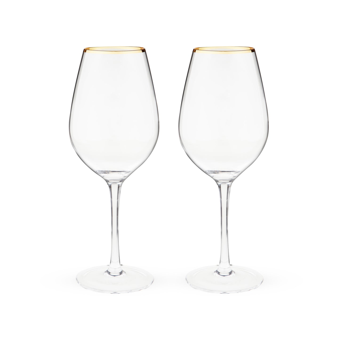 Gilded Stemmed Wine Glass Set by Twine