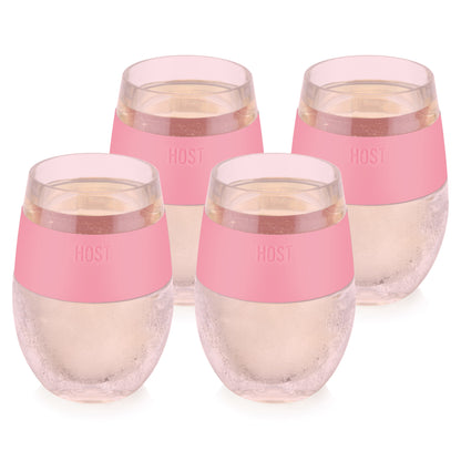 Wine FREEZE™ Cooling Cup in Translucent Pink Set of 4 by HOST