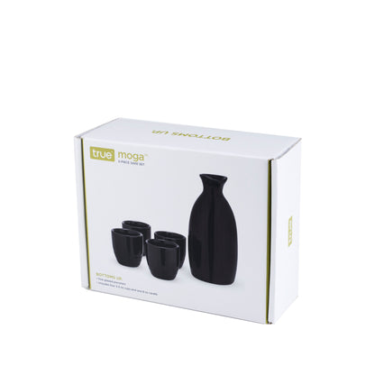 Moga™: 5-Piece Sake Set in Black by True