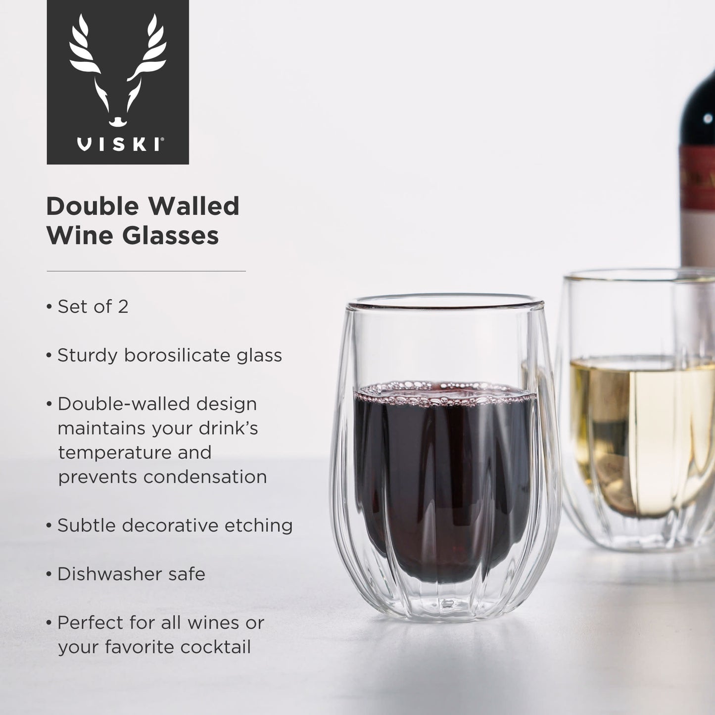 Double Walled Wine Glasses