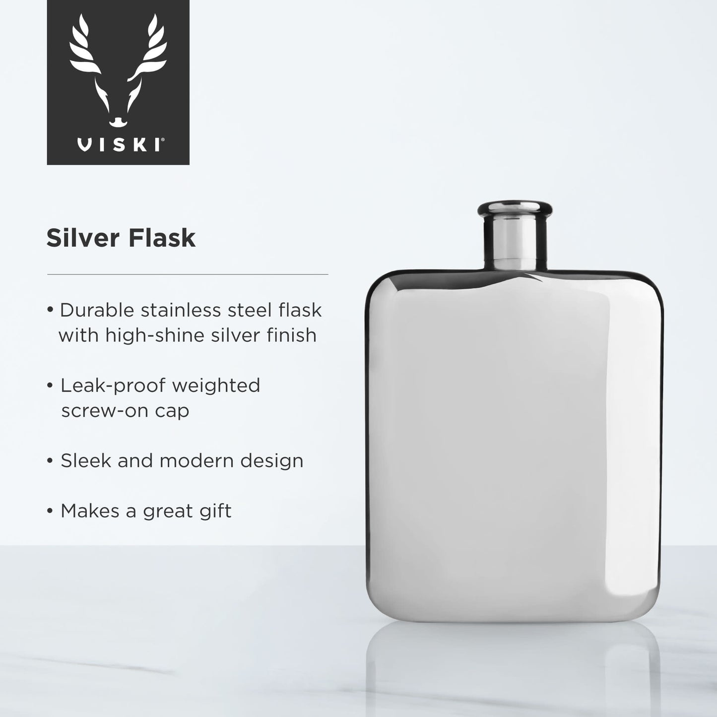 Harrison Stainless Steel Flask Viski®