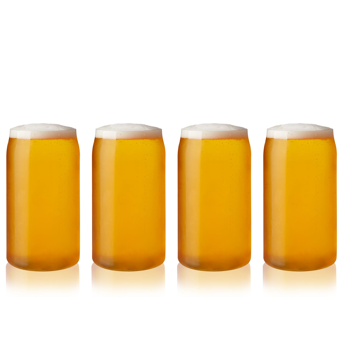 Beer Can Pint Glasses, Set of 4 by True