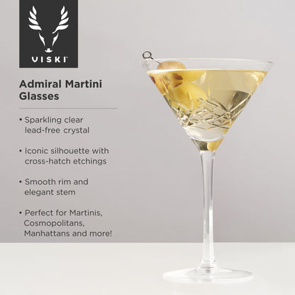 Admiral Crystal Martini Glasses Viski®