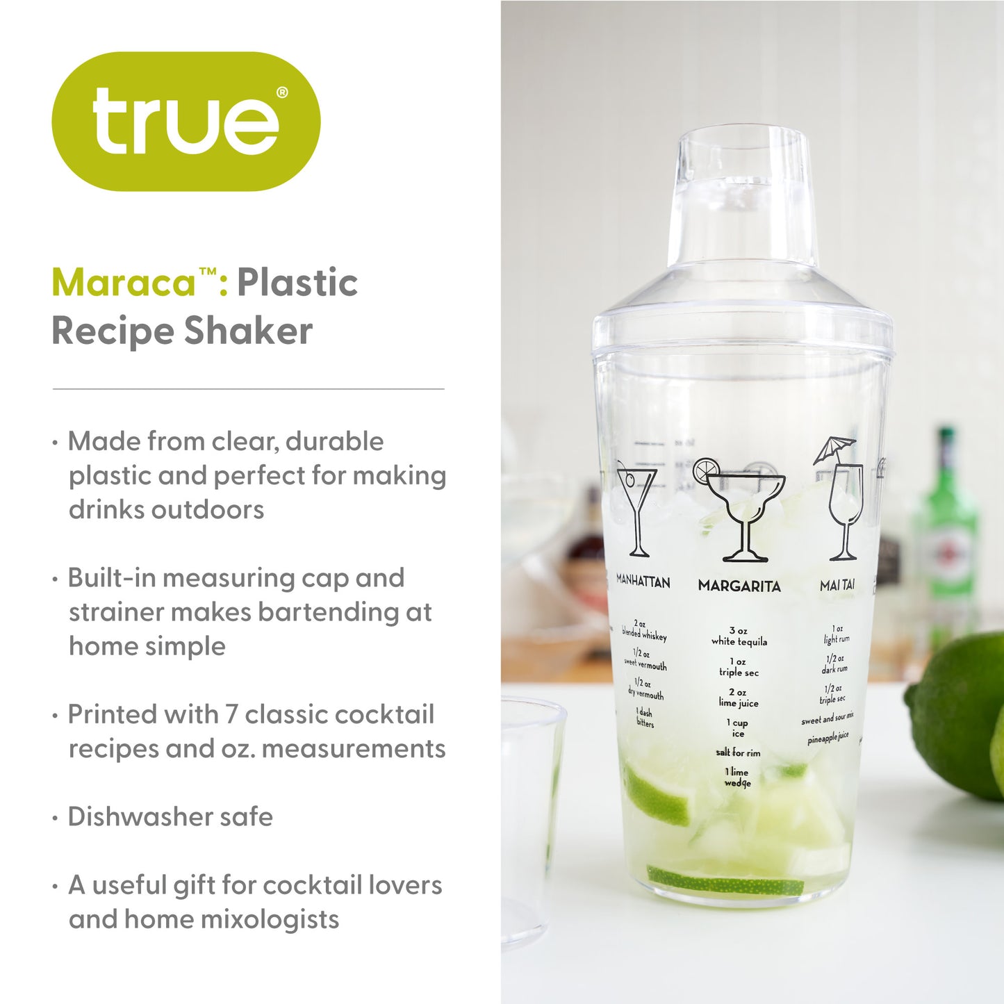 Maraca™ Plastic Recipe 16z Shaker