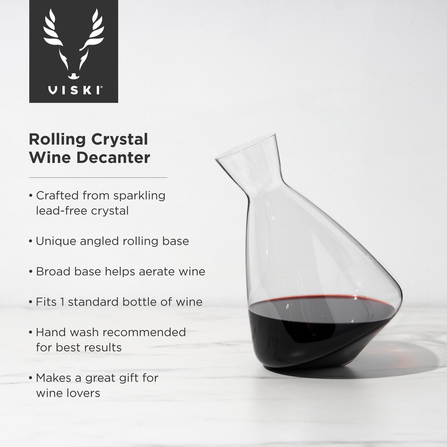 Rolling Crystal Wine Decanter by Viski®