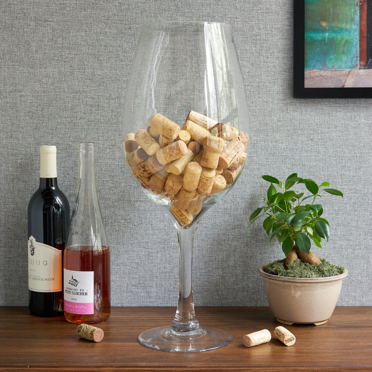 Big Bordeaux Glass: Cork Holder