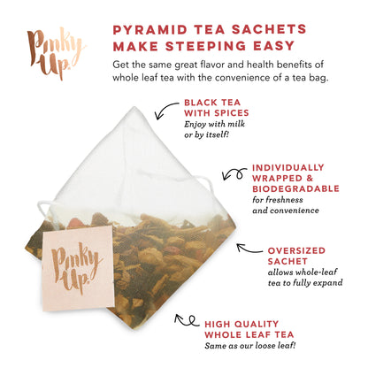 Chai Latte Pyramid Tea Sachets by Pinky Up