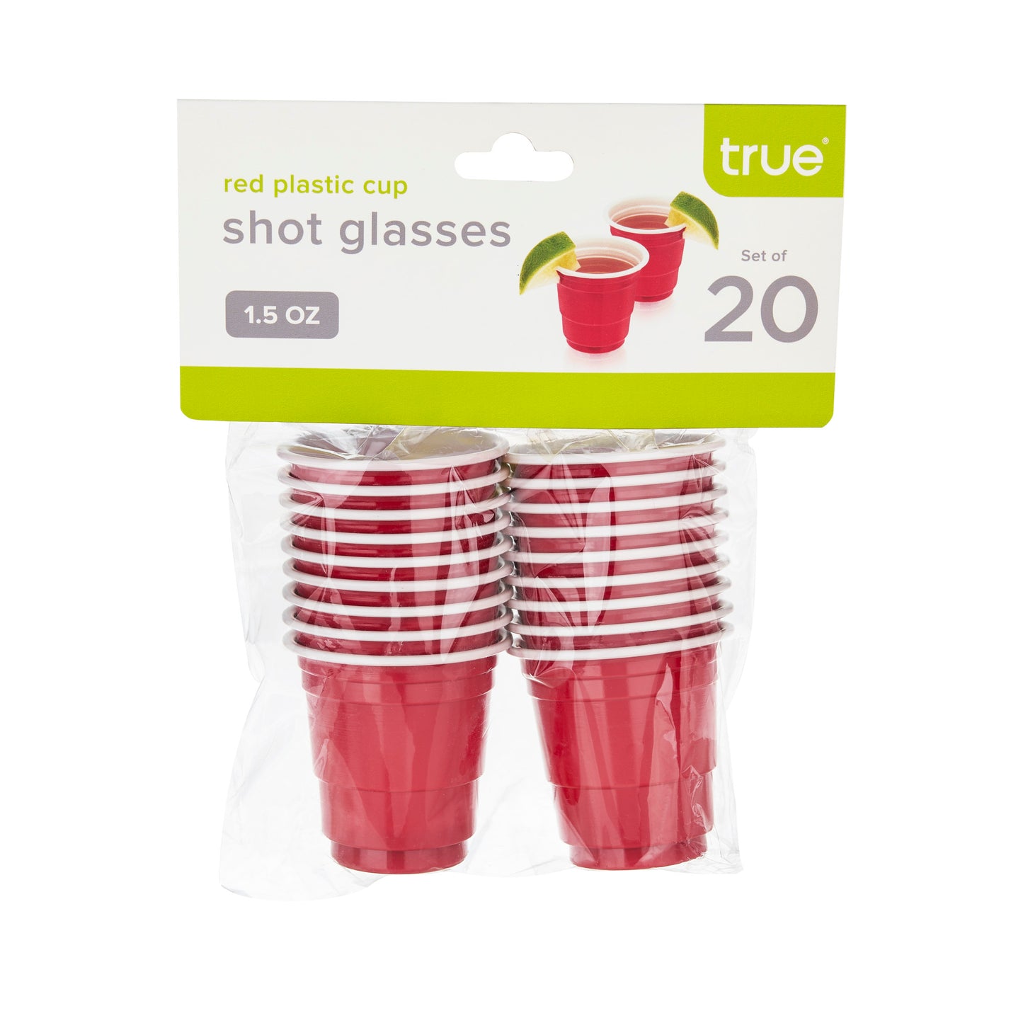 Set of 20 Red Shot Glasses by True