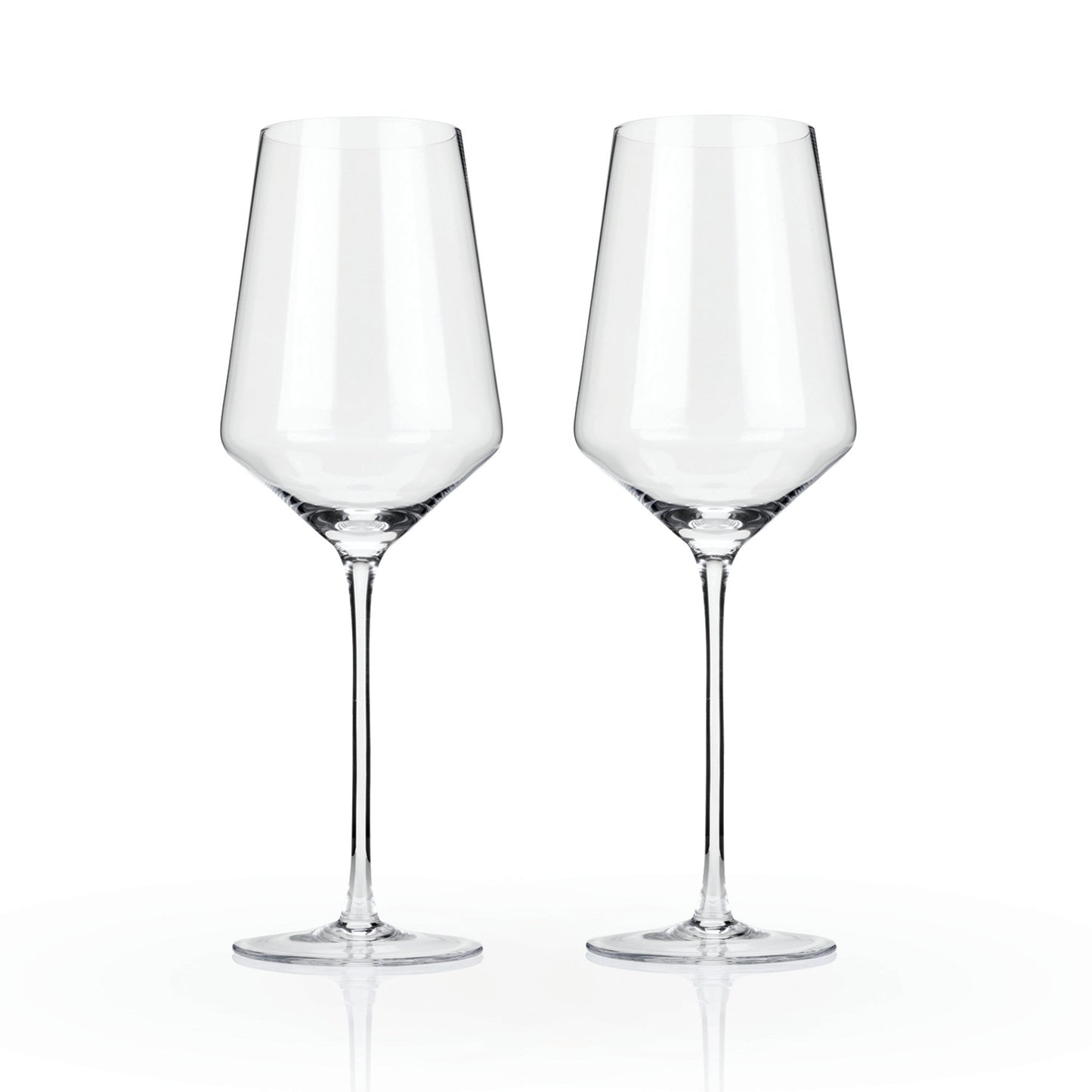 Angled Crystal Bordeaux Glasses