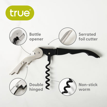 Black Truetap™ Double-Hinged Waiter's Corkscrew