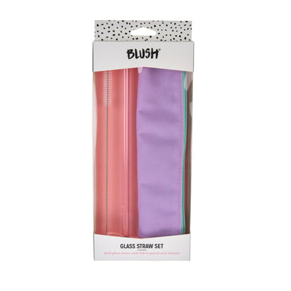 Lavender Glass Straw Set by Blush®