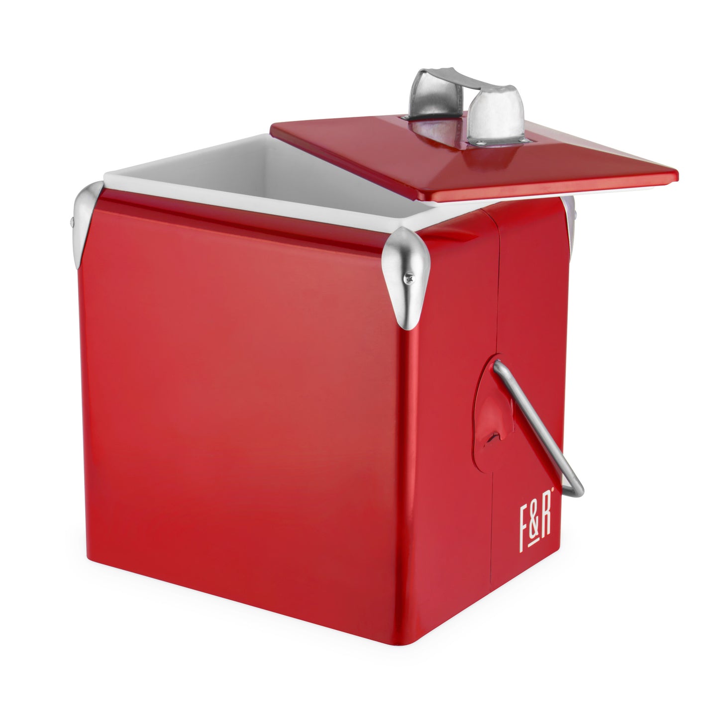 Red Vintage Metal Cooler by Foster & Rye™