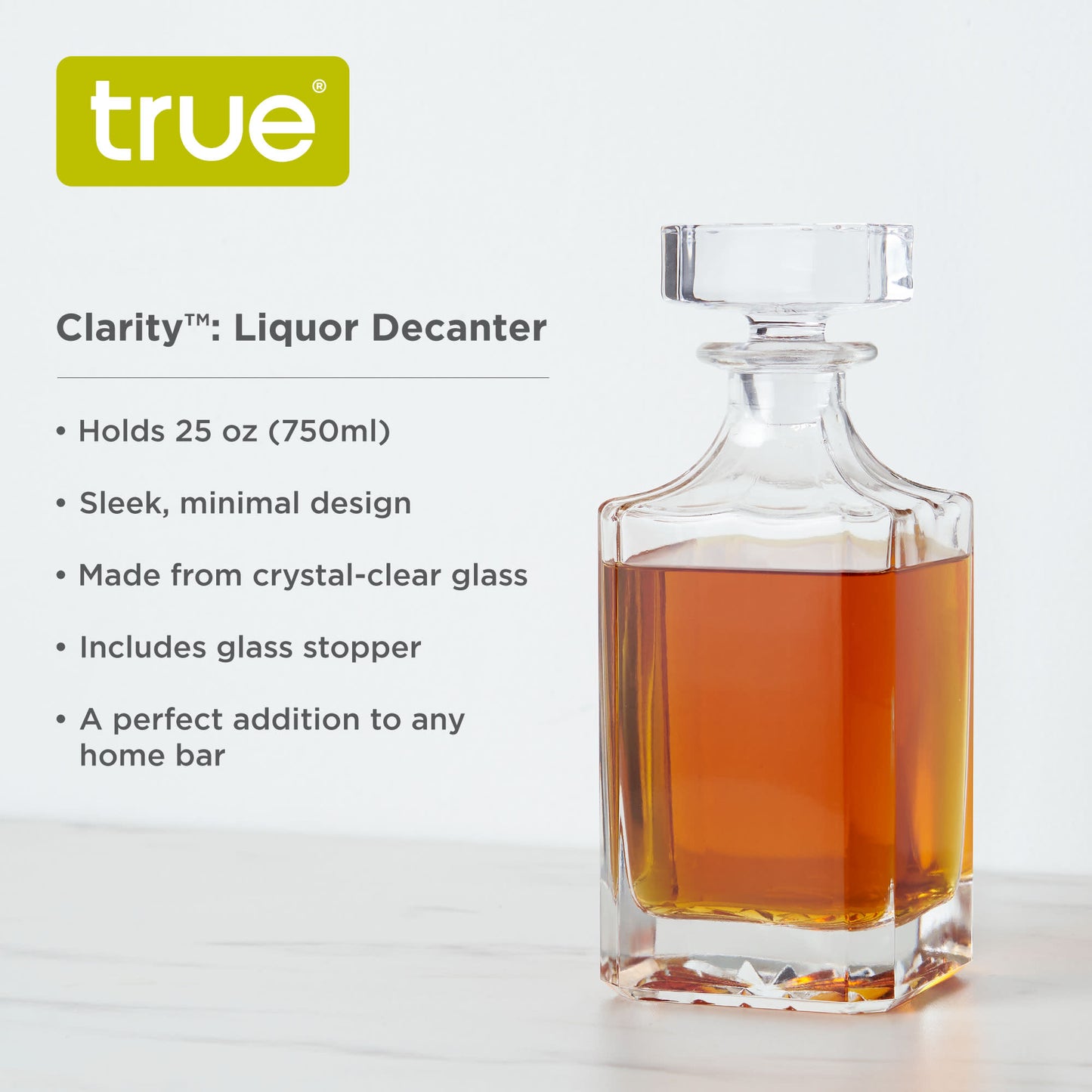 Clarity: 750ml Decanter by True