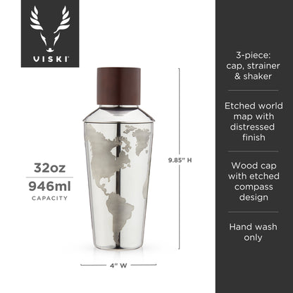 Globe Cocktail Shaker Viski®