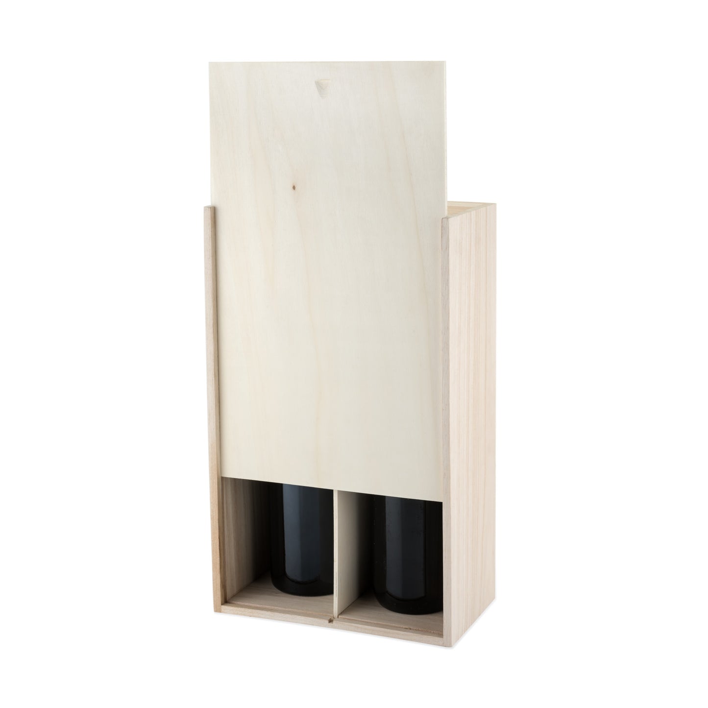 2-Bottle Paulownia Wood Wine Box