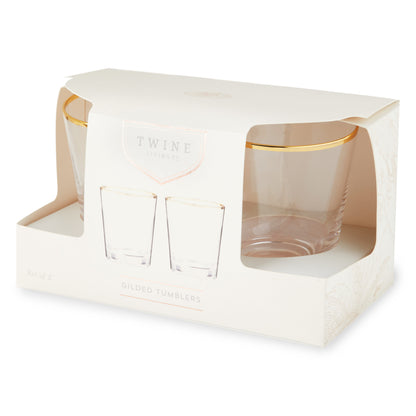 Gilded Glass Tumbler Set by Twine