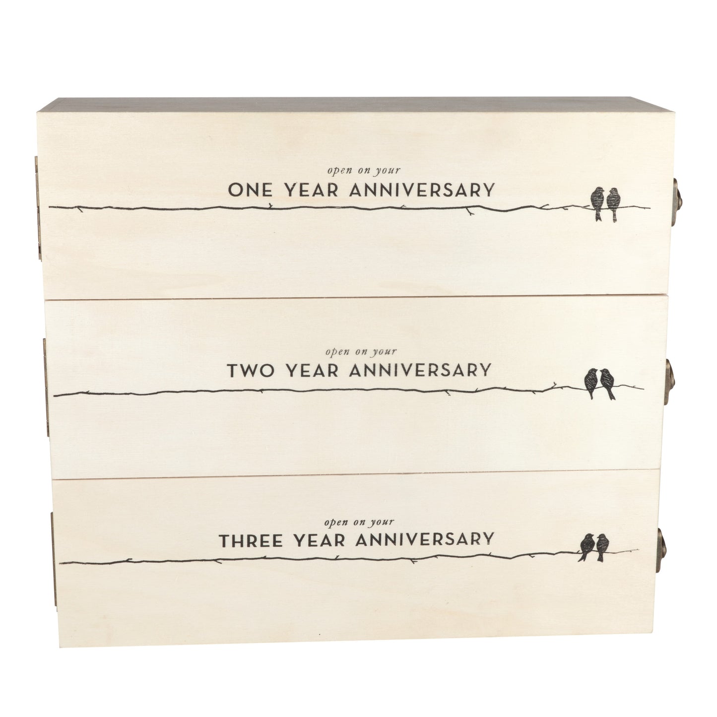 Newlywed's Anniversary Wooden Wine Box by Twine®